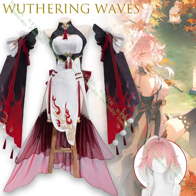 

Changli LiaoYunJinHuang Wuthering Waves Косплей Костюм Сексуальный Ципао Праздничный Специальный Аниме Наряд