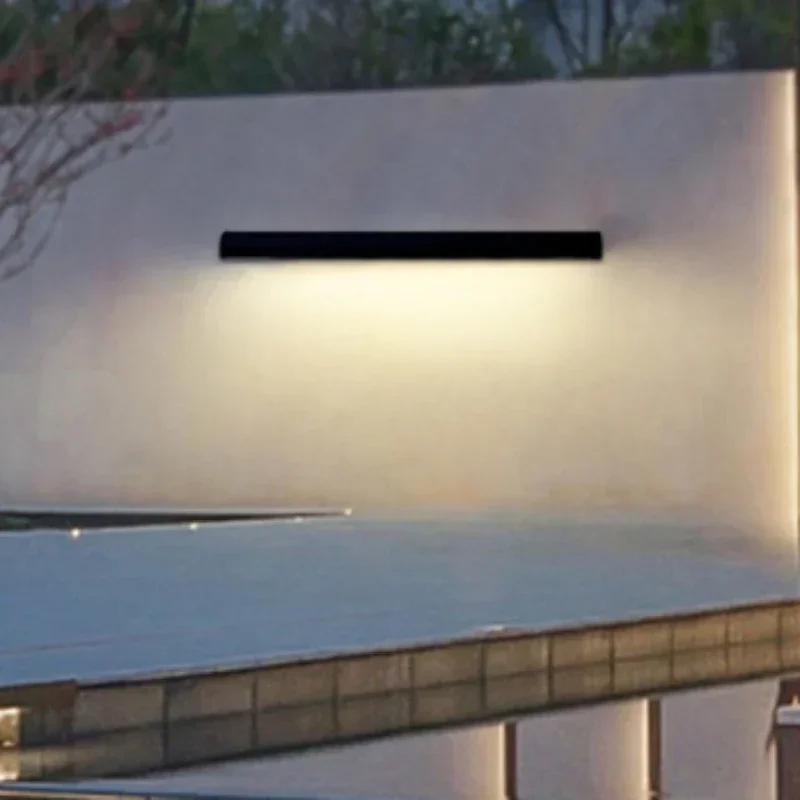 Strip Wall Lamp Outdoor Waterproof Villa Gate Courtyard Aisle Living Room Light Luxury Bedroom Modern Nordic Simple Wall Lamp