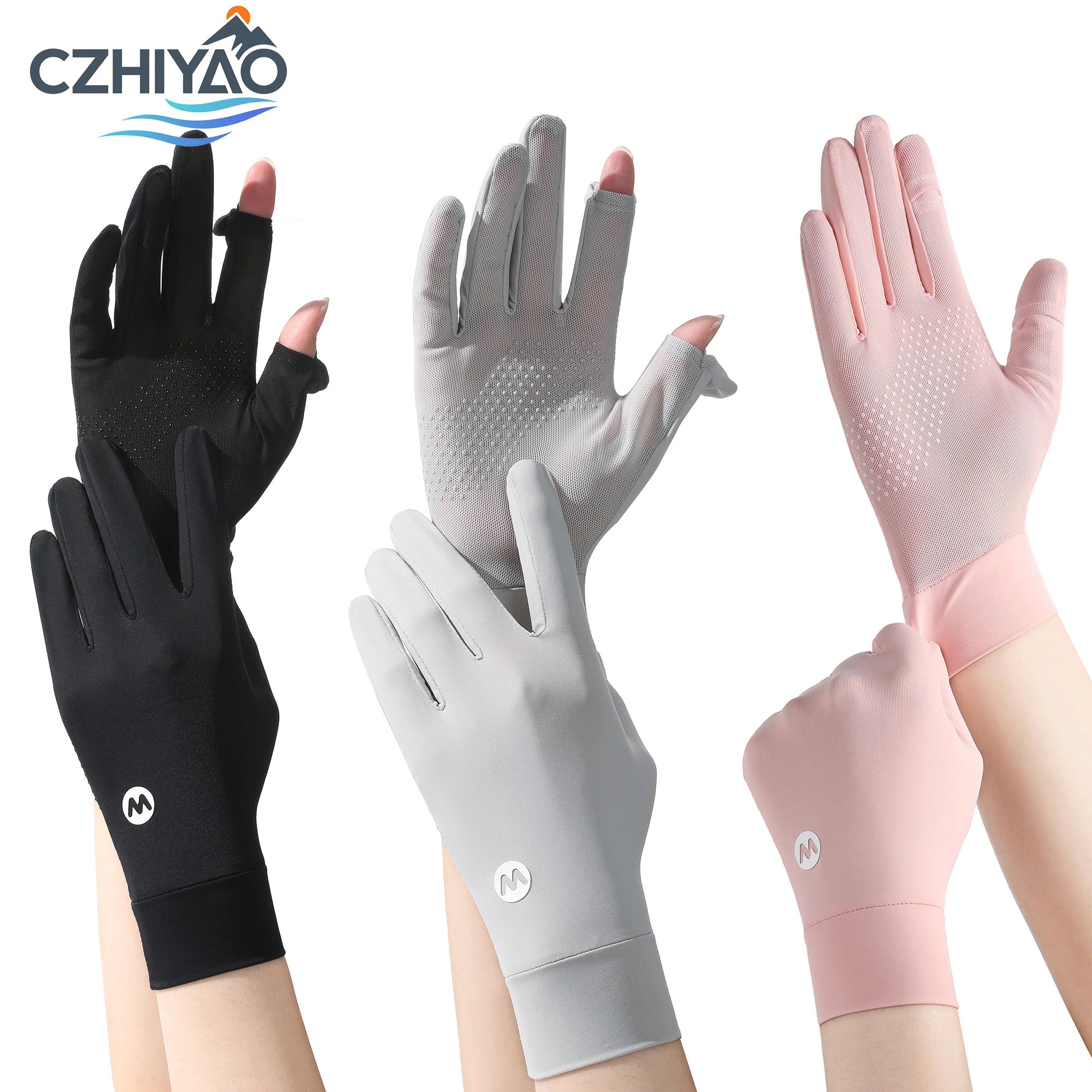 

CZHIYAO Women'S Summer Full Finger Gloves Touchscreen Compatible Quick-Dry Breathable Driving Running Camping Outdoor Activities