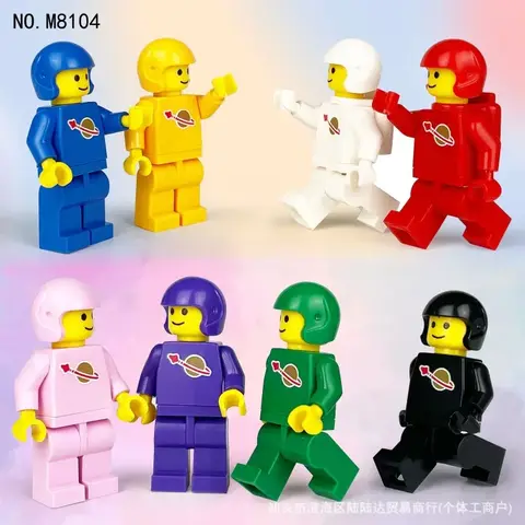 Figura de decoración de boda astronauta equipo arcoíris M8104 muñeca de partículas pequeñas juguetes para niños y niñas