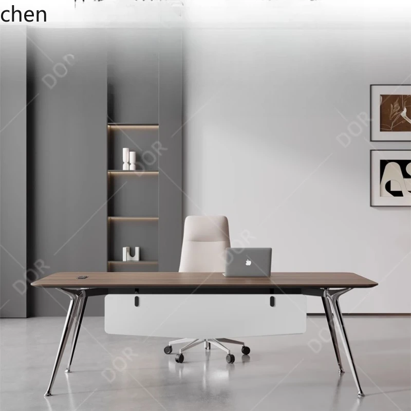 desk simple light luxury manager office table and chair combination full set