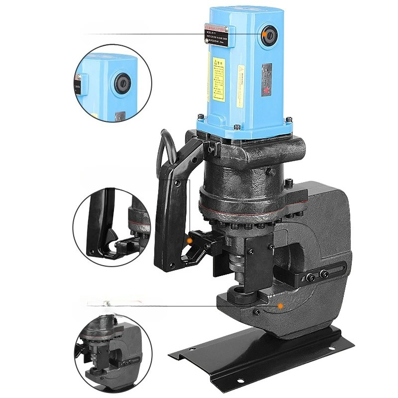 Electric hydraulic punching machine 3-12mm iron plate punching heavy duty angle iron channel steel