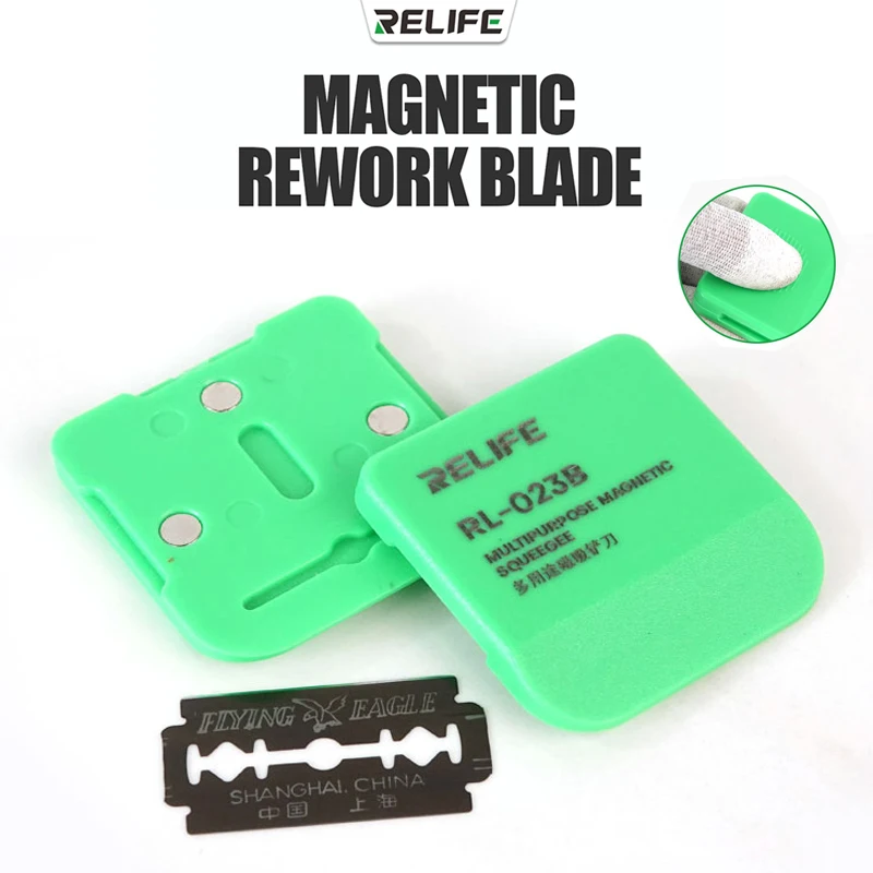 RELIFE RL-023B Multipurpose Magnetic Suction Rework Blade for Mobile Phone Disassembling Screens OCA Glue Removing Tools