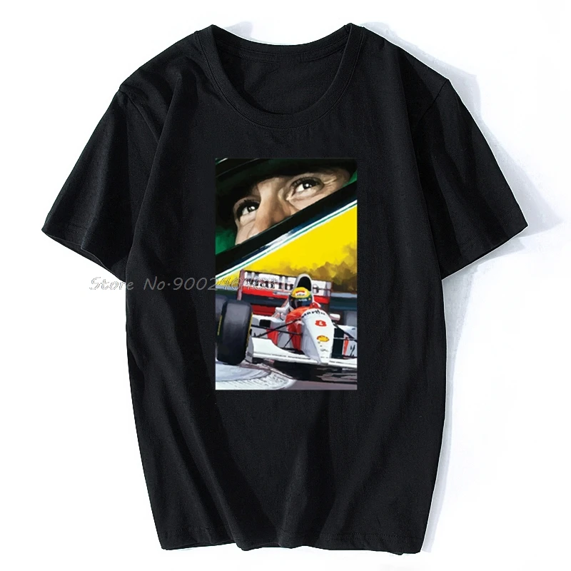 Ayrton Senna T-Shirt F1 Mens Driver Brazil Brazilian Car Motorsport Unisex Tee Men Clothes Tee Shirt