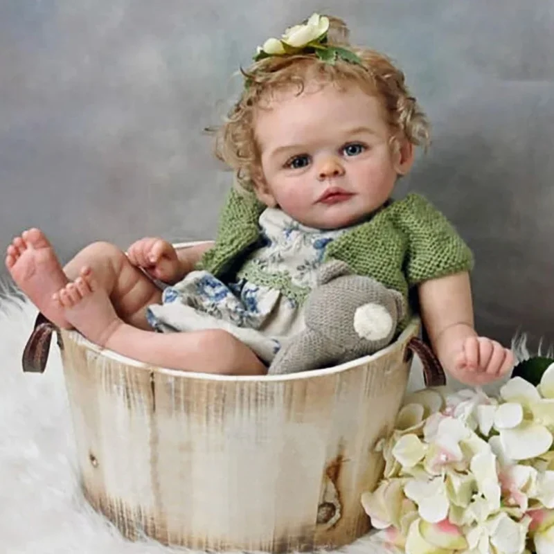 19inch Reborn Doll Kit Joleen Sweet Baby Soft Touch DIY Unfinished Unpainted Doll Parts Cute Babe Reborn Kit