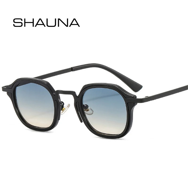 SHAUNA modne małe kwadratowe okulary przeciwsłoneczne damskie Retro Punk odcienie UV400 męskie modne okulary przeciwsłoneczne