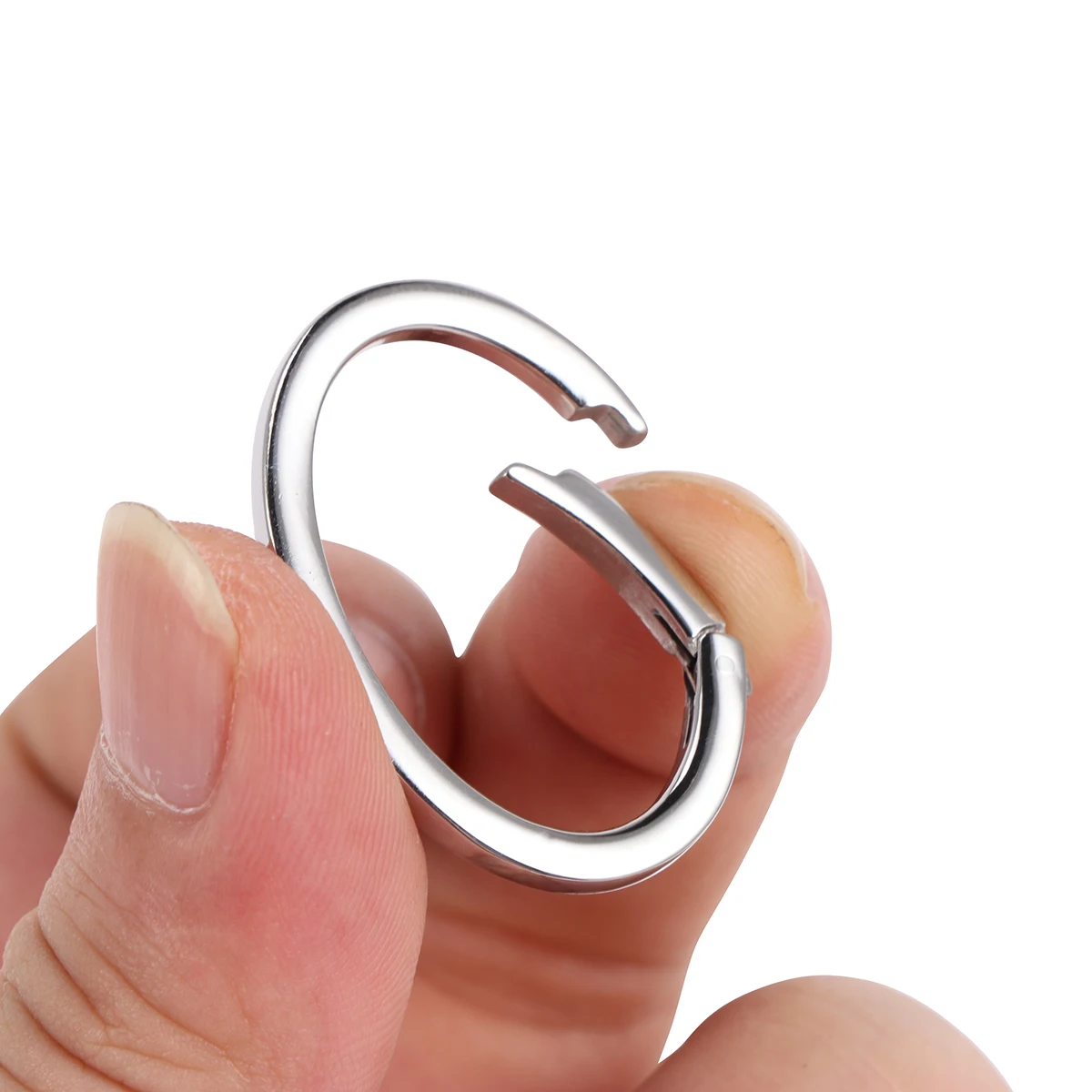 

2pcs StainlessSteelCarabiners SpringBuckles RustlessDurable Lightweight Climbing Camping Fishing Hiking Traveling