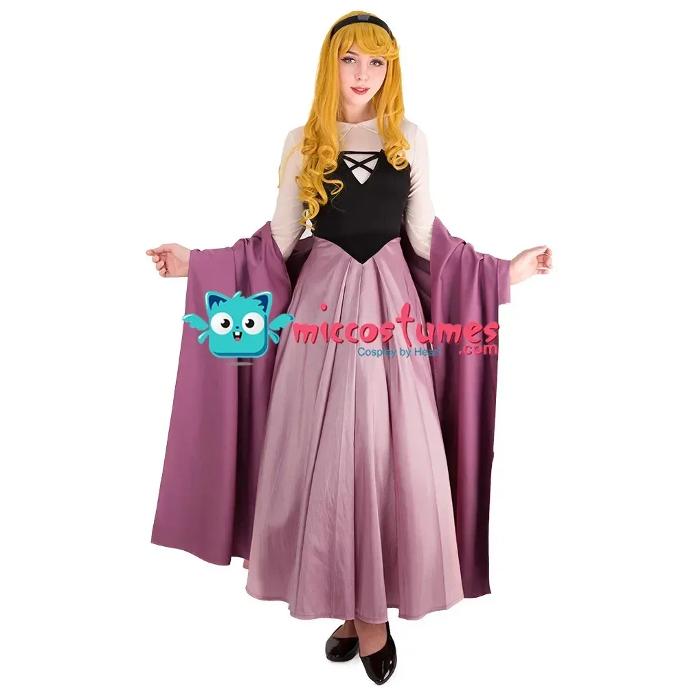 

Miccostumes Women's Costume Outfit Aurora Peasant Dress with Shawl Petticoat Cosplay Costume