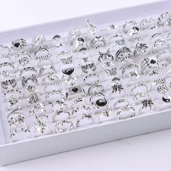 20Pcs/Lot Punk Snake Animal Hollow Star Moon Kuncle Rings for Women Joint Finger Mix Style Jewelry Party Gifts
