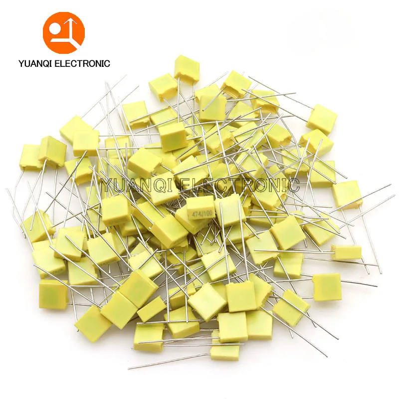 100pcs Polypropylene Safety Plastic Film Correction Capacitor 100V 102 222 472 103 473 104 474 1nF 10nF 0.1UF 0.22UF 0.47UF