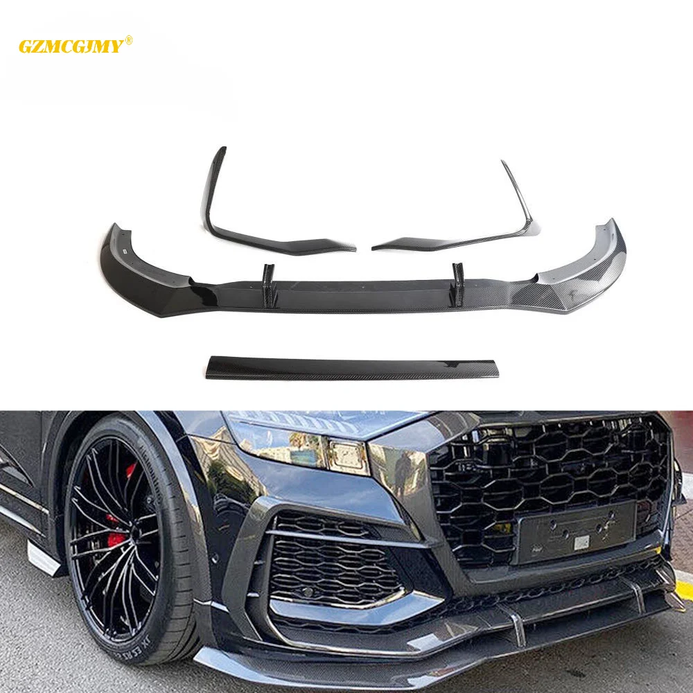 

Premium Carbon Fiber Rsq8 Front Bumper Lip For Audi Rsq8 2021 4pcs Style