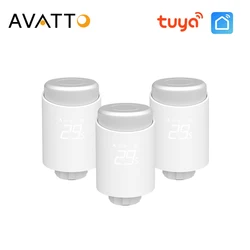 AVATTO ZigBee TRV Tuya Radiator Actuator Valve Smart Programmable Thermostat Temperature Heater Remote Control Alexa google Home