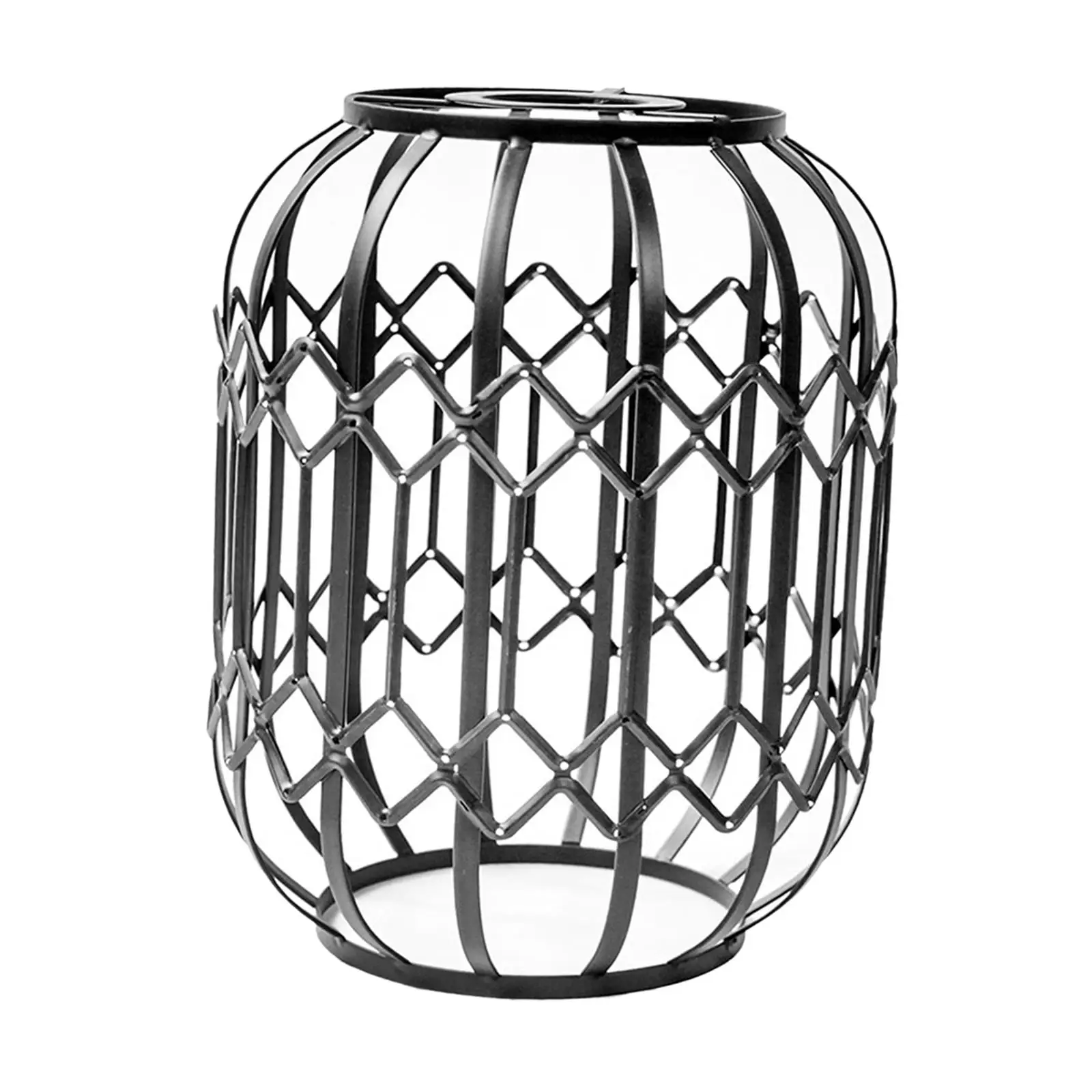 

Light Bulb Cage Guard Metal Light Shade DIY Chandelier Lampshade Black Anti Rust for Home Bar Bird Cage Shaped Craft Accessories
