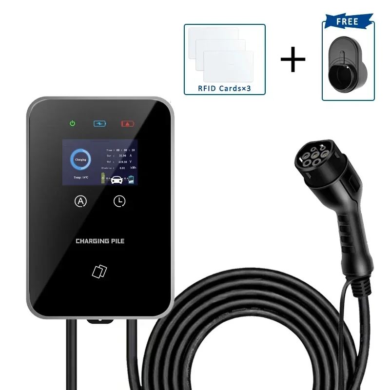 22KW ウォールボックス EV 充電ステーション EV 充電ステーション クレジットカード対応 GB/T プラグ アプリ/WIFI/Bluetooth