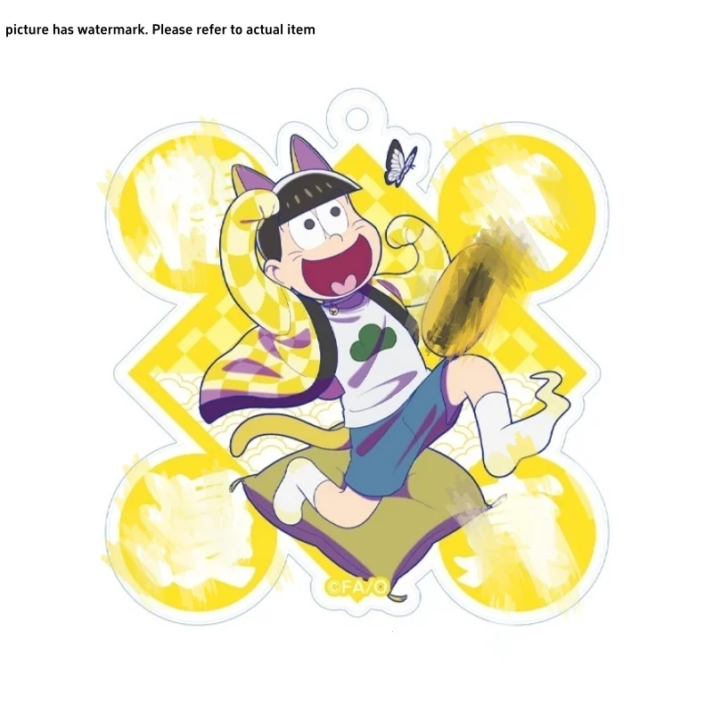 2026 Anime Lovers 6CM Anime Osomatsu-san Acrylic Keychain Bag Pendant Osomatsu Matsuno,Karamatsu Matsuno Bag Acrylic KeyRing
