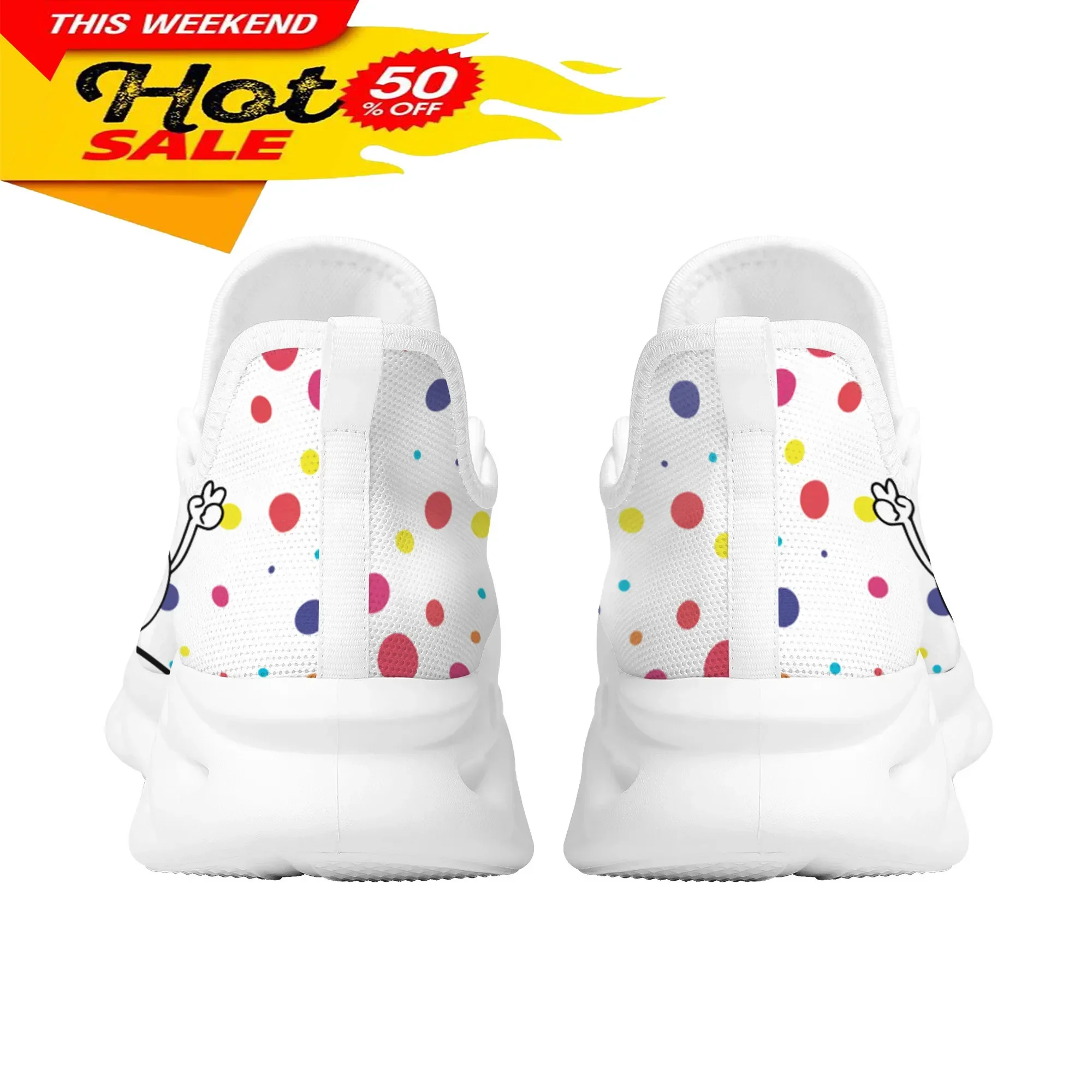 New Trend Women Flats Cartoon Dentist Tooth Pattern Casual Shoes Breathable Mesh Female Sneakers Zapatos Mujer 2022