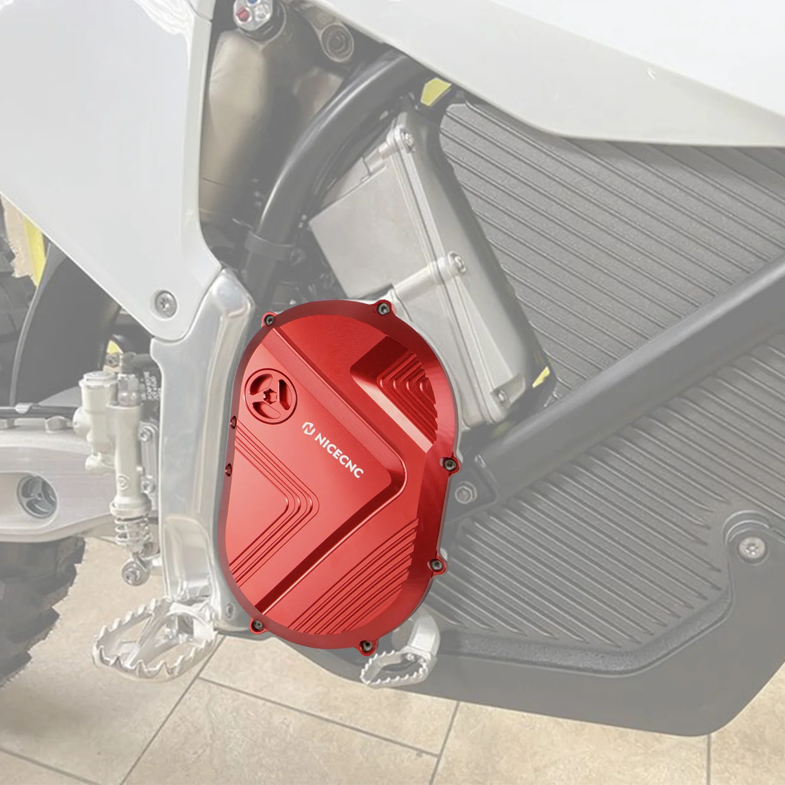 NICECNC Für Stark Varg EX Stark Varg MX 2024 2026 Elektro-Dirtbike Linke Rechte Große Motorabdeckung & Kettenradabdeckung Kettenschutz – Detail 11