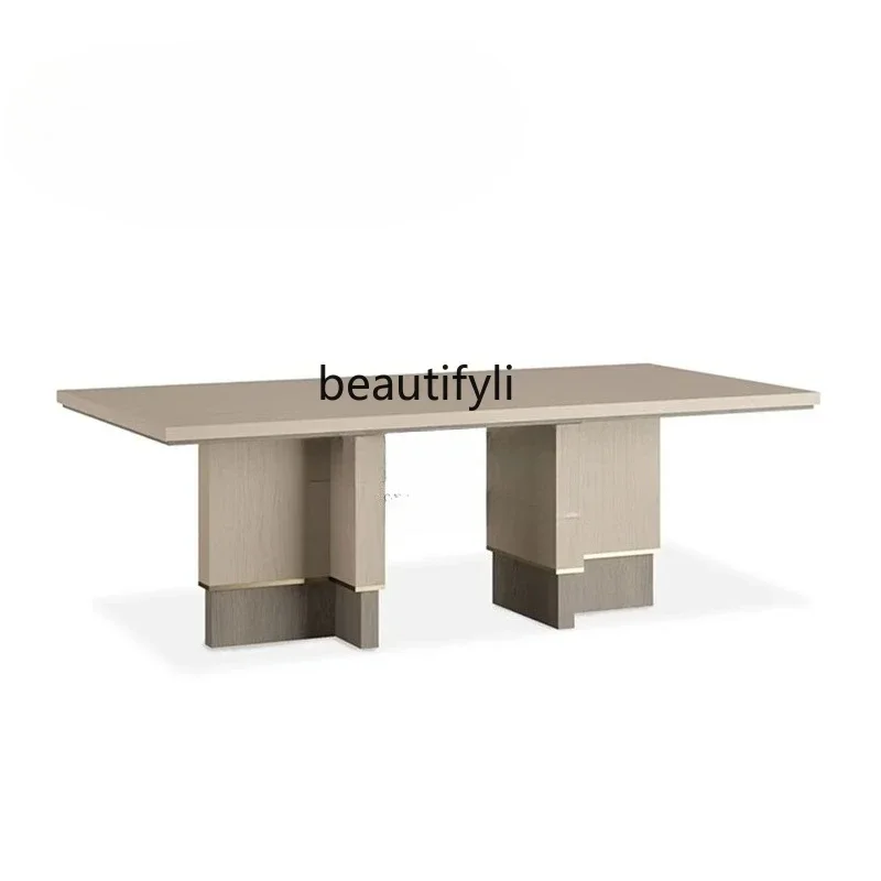 

H5556Italian minimalist solid wood tea table designer home tea table high-end art creative dining table dining chair