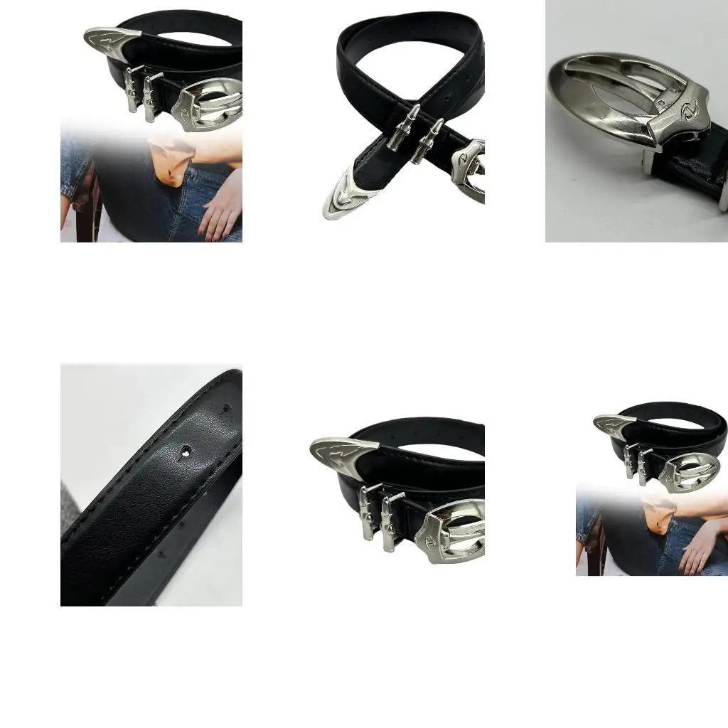 

A52E Unique Styles Waist Belt with Metal Buckles Casual Wear Waistband Creative Belt