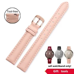 14mm Soft cowhide strap For Garmin New Watch Lily2 Lea-ther Strap Lily 2 Bracelet SmartWatch Quick Release Lea-ther Watchband