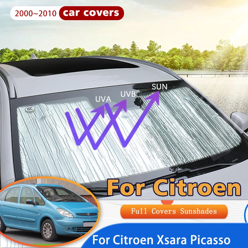 

Car Full Coverage Sunshades For Citroen Xsara Picasso 2000~2010 2005 Anti-UV Sunscreen Windows Sunshade Cover AUTO Accessories