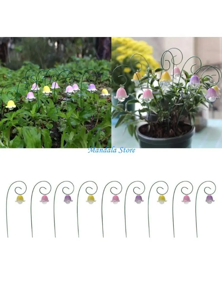 

U2JC Set of 9pcs Realistic Resin Orchids Arrangement Artificial Orchids Garden Stakes for Home Decor,Office Display Wedding