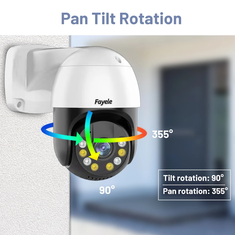 Imagem -03 - Home Security Sistema de Câmera Ptz Poe Nvr Kit Câmera ip Detecção Humanoide Vídeo Colorido Áudio Vigilância Outdoor Grupo 4ch 8ch