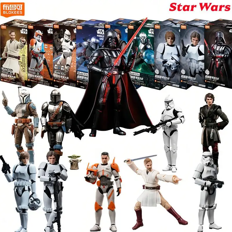 Blokees STAR WARS Anakin Darth Vader Obi-Wan Kenobi Din Djarin Grogu Figura