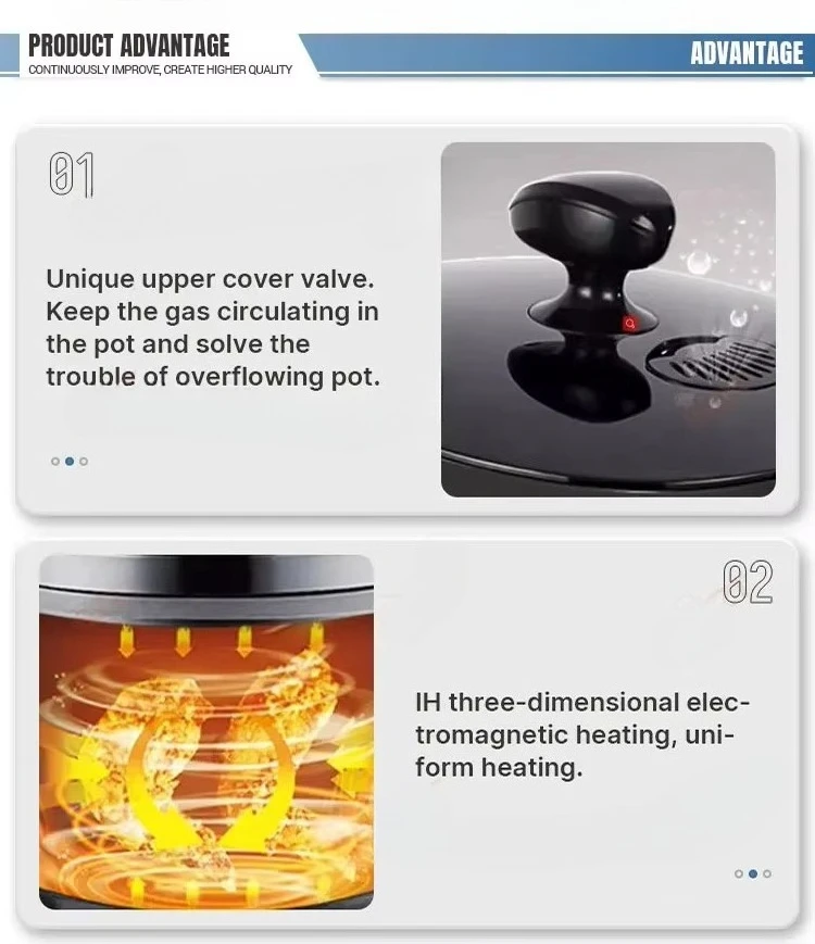 Automatyczny inteligentny robot do szybkiego gotowania jedzenia z 10 poziomami mocy, 6 funkcjami gotowania, wielofunkcyjna maszyna do gotowania w bębnie i smażenia.