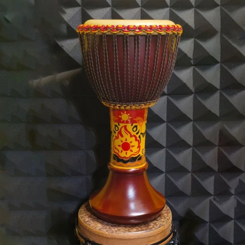 

Барабан Джембе из овчины для начинающих, взрослых, африканские барабаны, профессиональный традиционный африканский барабан для постукивания, ударные инструменты Джембе