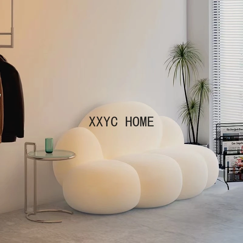 Clothing Store Small Sofa Nordic Fabric Small Apartment Creative Double Cloud Sofa Living Room