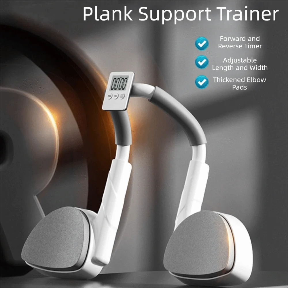 Non-Slip Handles Push Up Board Adjustable Ergonomic Plank Trainer Stand Protective Elbow Pads Multi-Functional Fitness Equipment