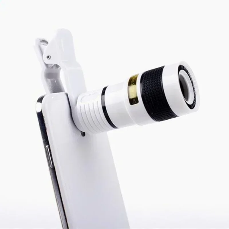 Lens Universal Clip 8x Zoom Phone Camera Telephoto Lens Monocular Telescope Phone Universal Optical Telescope Lens For iPhone