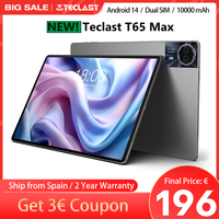 2024 Teclast T65 Max 13 inch Android 14 tablet MediaTek Helio G99 MT6789 (8GB + 12GB expansion) Max. 20GB RAM 256GB ROM 10000mAh battery dual SIM 4G LTE 1920x1200 GPS Widevine L1 for Netflix