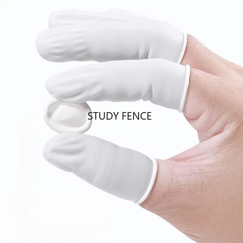 140PCS Disposable Latex Finger Cots, Non Slip Latex Gloves, Disposable Protective Gloves, Household Finger Waterproof Gloves
