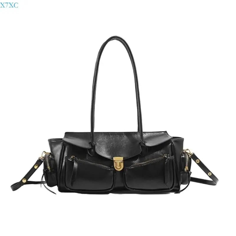 

X7XC Shoulder Toted Handbag for Women Pu Purse Clutch Trendy Crossbody Bags with Removable Strap for Work Shopping Travel