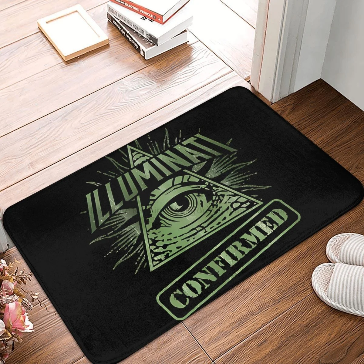 Illuminati Non-slip Doormat Confirmed Eye In The Pyramid Living Room Bedroom Mat Prayer Carpet Flannel Modern Decor