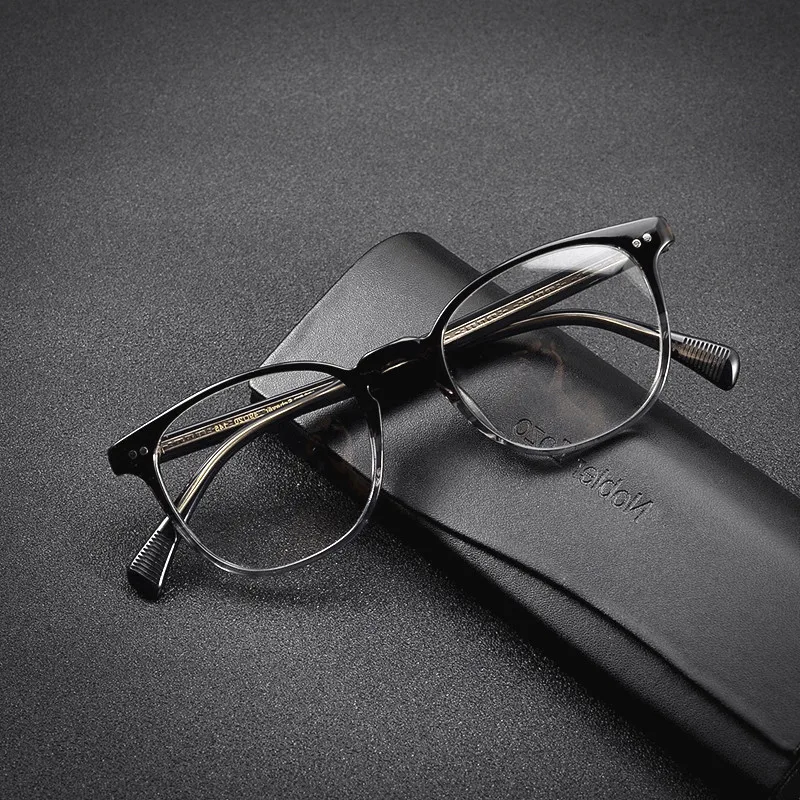 Top brand acetate square glasses frame for men tortoiseshell tawny optical glasses frame Make prescription glasses progressive