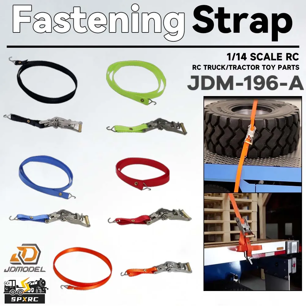 Binding Strap Tensioner Rope Tightener Fastening Strap JDM-196-A Length 39.5CM For 1/14 Tamiyaa RC Truck JDM DIY Toy Model Parts