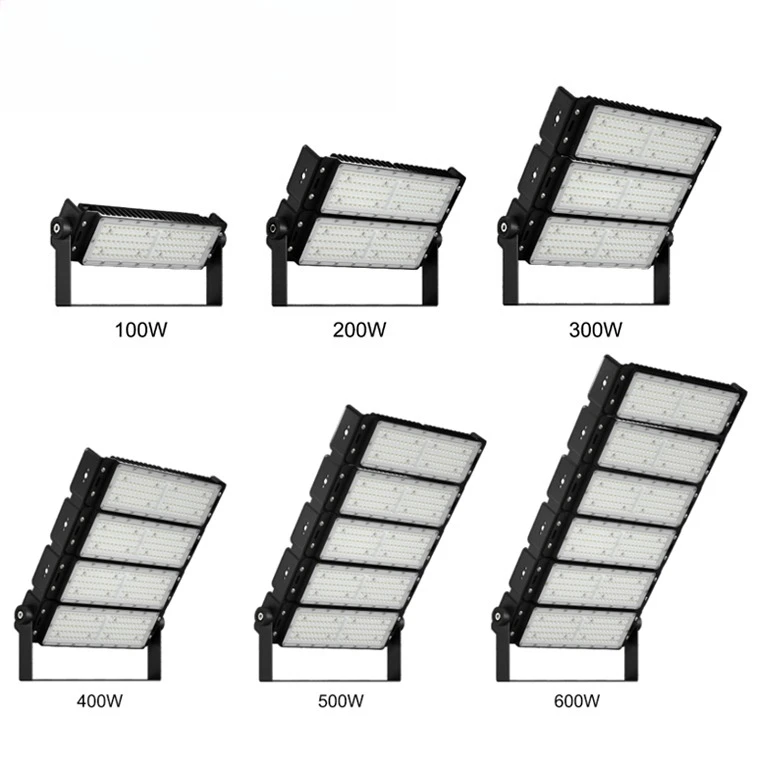 300W modular floodlight LED SMD IP66 aluminum luminaire, beam of light angle 15/30/60/90/70x140 degrees