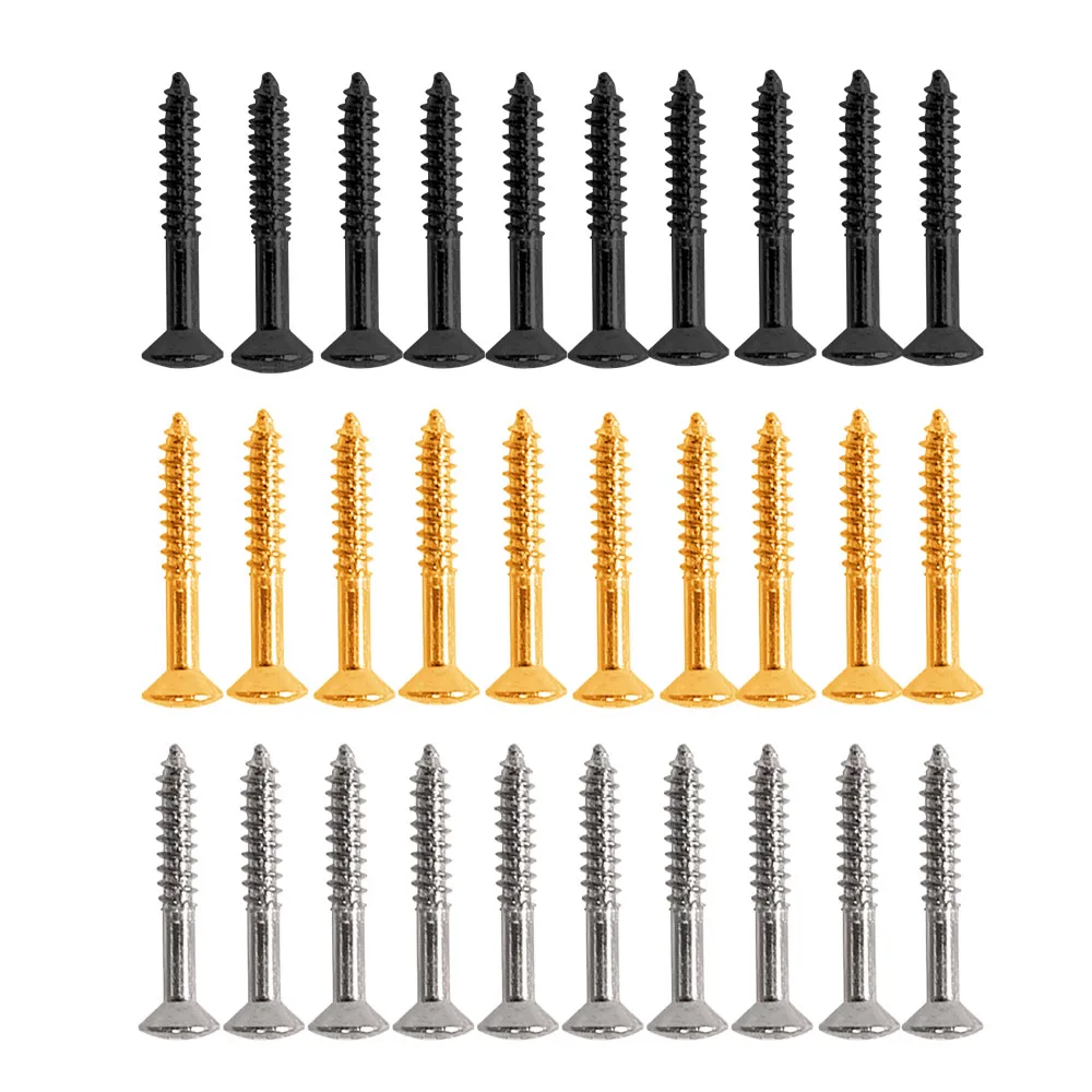 10Pcs Guitar Humbucker Pickup Rings Mounting Screws Replacement Stainless Steel Pickup Frame Surround Screws Enduring