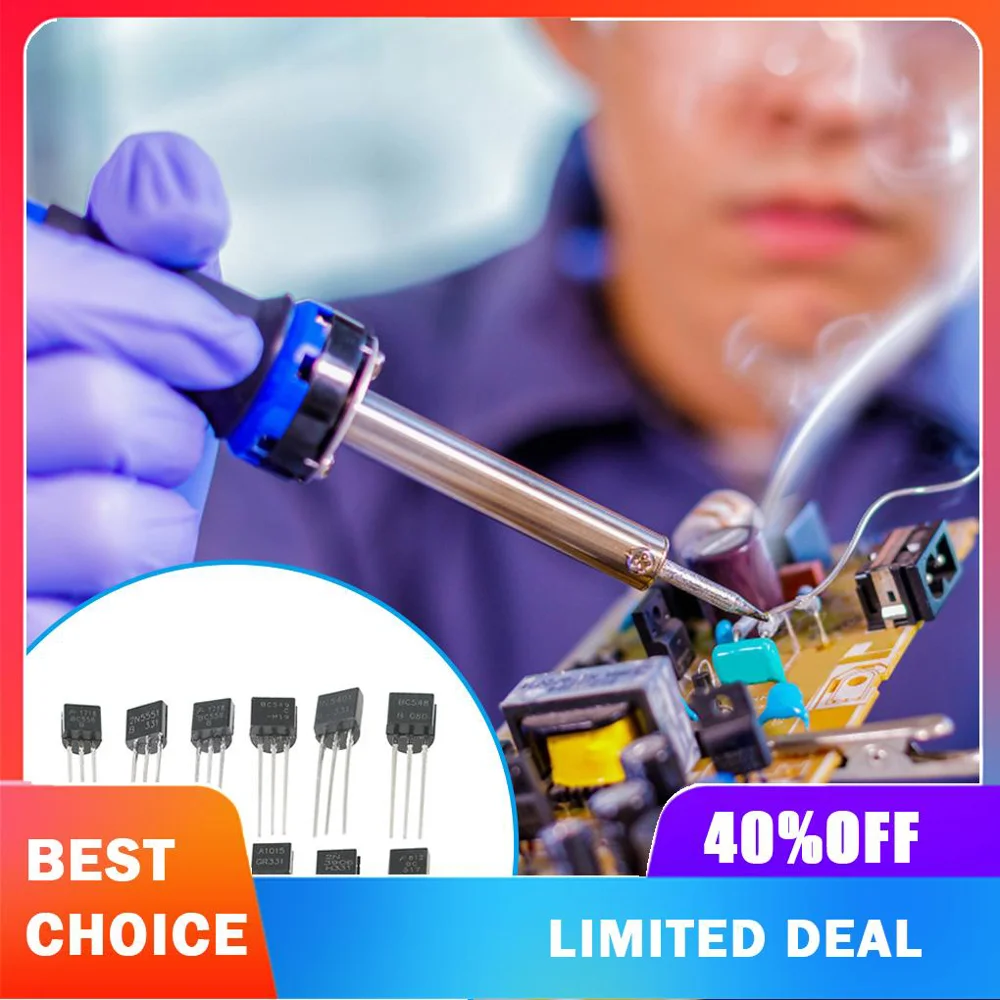 900 Pieces/Kit Triode Transistor Heat-releasing TO-92 Professional Aluminium Low Power Transistors Accessories