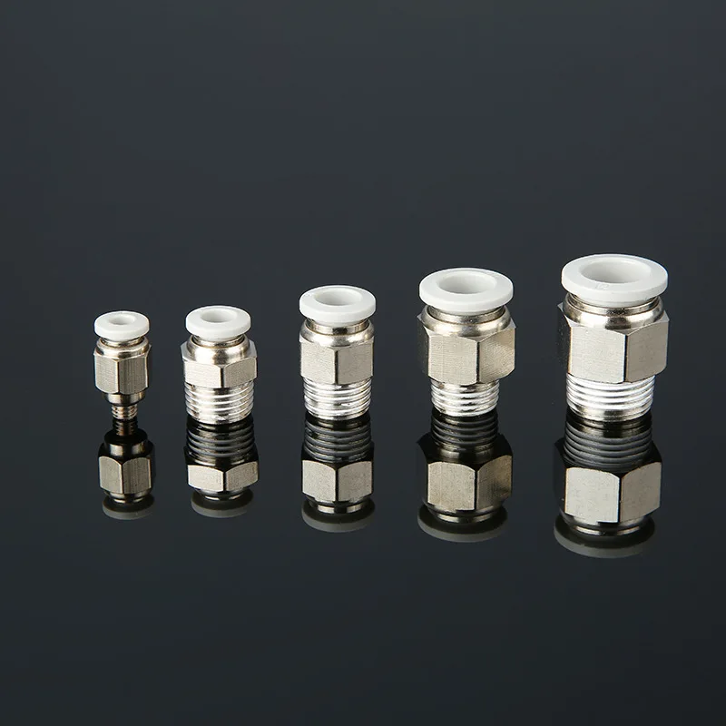 Pneumatic Fitting Pipe Connectors High Quality White Hose Fittings 1/4 1/2 6mm 8mm BSP Thread Quick Coupling Air Tube Connector