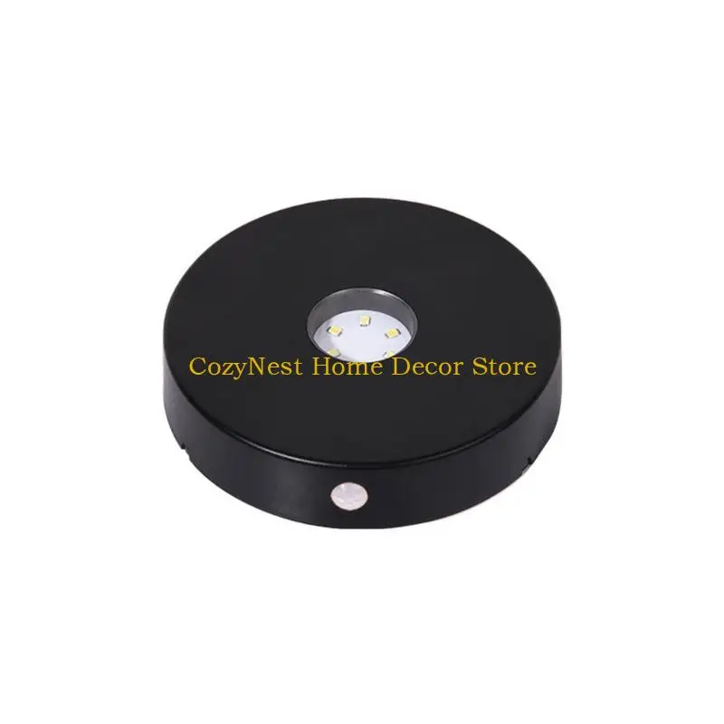 92MF Color Changing LED Display Stand with Warm, White, and Colored Light Settings, Responsive Control, and Battery Supply