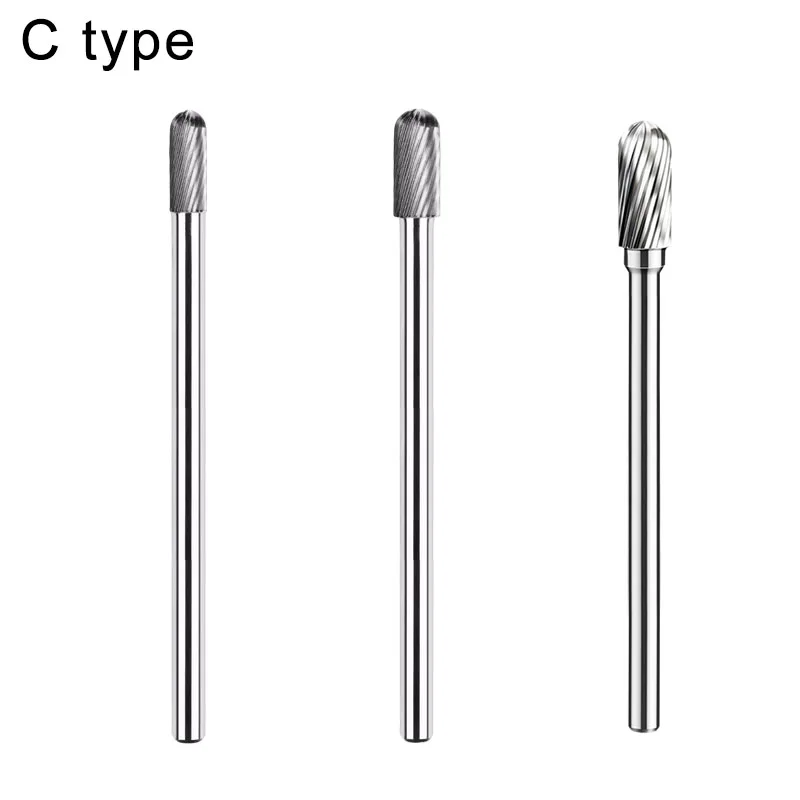 1 pz Rotary Burr 1/4 pollici 6mm gambo 150mm lungo fresa in metallo duro file rotanti punta per incisione CNC per Dremel