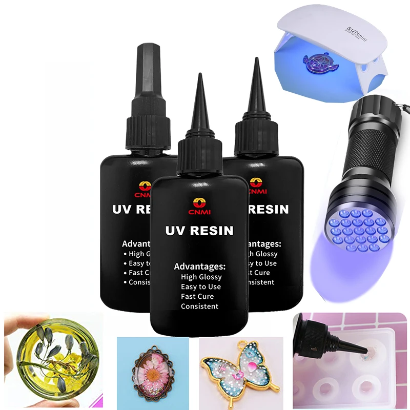 

100g Clear UV Resin Ultraviolet Solar Fast Curing Hard Type Epoxy Resin Glue for Casting Jewelry Crafts DIY Arts Decoration