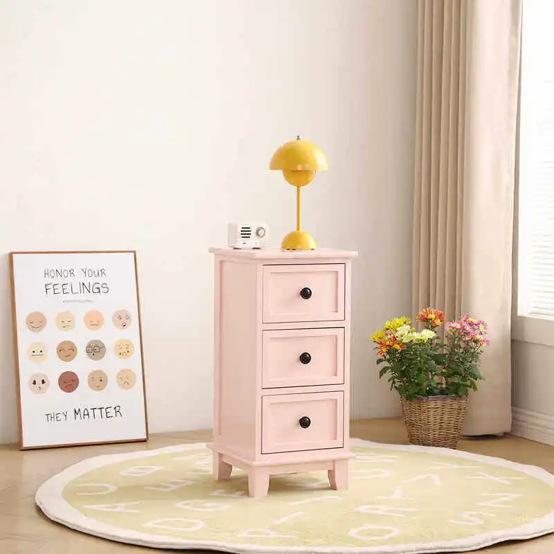 

Super Heavy Solid Wood Narrow Sideboard Drawer Chest Sturdy Leg Large Capacity Storage Cabinet Bedroom Nightstand Quality Handle