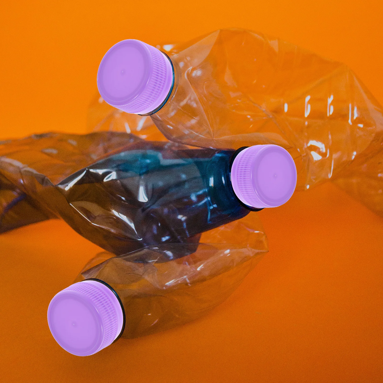 

100Pcs Plastic Bottle Sealing Caps Multipurpose Colored Bottle Lids Leak Resistant for Water Bottles DIY Craft Materials