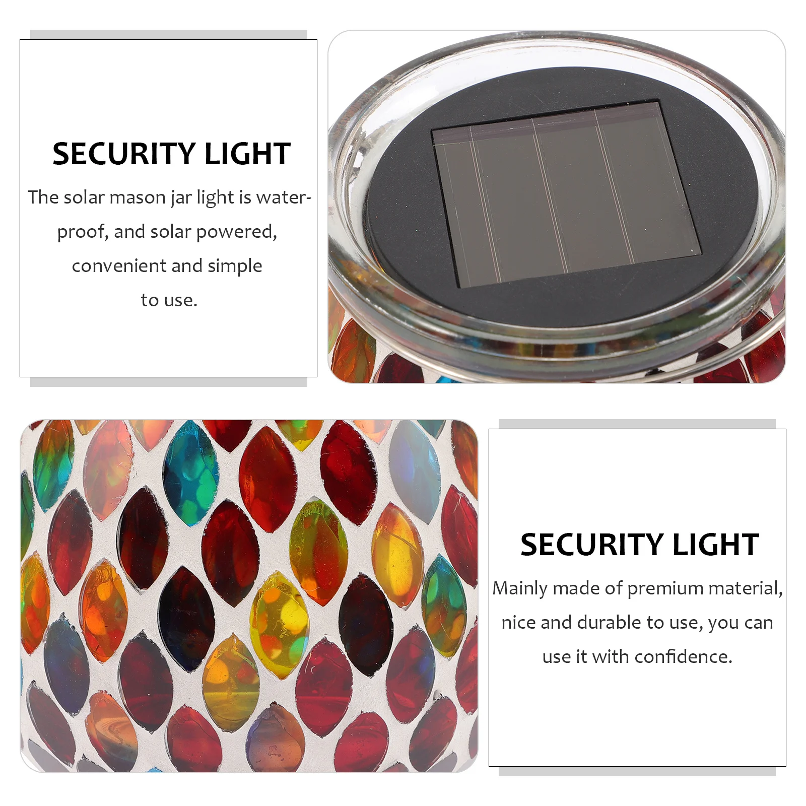Luz solar para jarra de mosaico, lâmpada durável premium para jardim ao ar livre, à prova d'água, decoração de caminho, iluminação