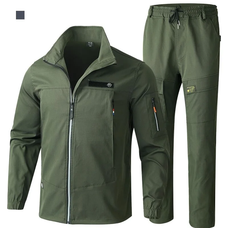 

Men Suit Spring and Autumn Wear-resisting Outdoor Work Clothes Elastic Men Sets